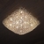 Plafon de Cristal Domus 45x45 iluminando um ambiente interno. Lustres Gênesis loja online de Lustres e Iluminação Decorativa