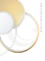 Plafon Moderno Rigel Dourado LED Integrado 3000k com design circular em tons de dourado e branco. Lustres Gênesis Site online venda de Lustres e Iluminação Decorativa