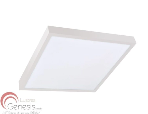 Plafon Painel de Led Sobrepor Quadrado 24W Taschibra em branco frio, neutro e quente. Lustres Gênesis loja online de Lustres e Iluminação Decorativa