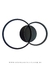 Plafon Moderno Hera Preto com LED Integrado, design circular, ideal para diversos ambientes. Lustres Gênesis Site online venda de Lustres e Iluminação