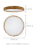 Lustre Plafon Moderno Octo Redondo Tabaco LED 3 Iluminações com medidas de 39cm de diâmetro e 6,5cm de altura.