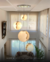 Luminária de Teto Pendente Mármore Esfera Ø60cm Pa Escadas e Salas Pé Direito Duplo e Alto. - Lustres Gênesis • O seu Novo Brilho!