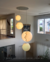 Lustre Pendente Grande 3 Esferas Mármore Suspensas 2xØ40/1xØ60 para Casas com Salas Pé Direito Duplo na internet