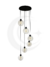 Lustre Pendente Sarvah Moderno com 6 Globos de Vidro Transparente. Lustres Gênesis Yuri Manzolli