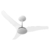 Ventilador de teto moderno de LED Aliseu Slim branco com três pás. Lustres Gênesis Site online venda de Lustres e Iluminação