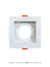Spot Conecta Bella recuado embutido quadrado branco Conecta ABS para forro de gesso, compatível com lâmpada MR16 e soquete GU10.