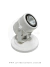 Luminária de teto spot sobrepor dicróica simples na cor branca, ideal para iluminação de ambientes residenciais.