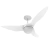 Ventilador de teto moderno Aliseu Terral branco com design elegante e três pás. Lustres Gênesis Site online venda de Lustres e Iluminação