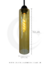 Tubo de vidro avulso para lustre Dunáh com acabamento fumê, transparente e âmbar, medindo 36 cm de altura e 9 cm de diâmetro.  Lustres Gênesis Site online venda de Lustres e Iluminação