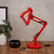 Luminária de Mesa Abajur Desk Vermelho com LED Para Leitura, Quartos, Escritório e Escrivaninhas - GMH o 3D-VERMELHO na internet