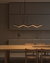 Lustre Pendente Moderno com LED Wave para Mesa de Jantar, Quartos, Salas, Escritório e Apartamento - Bella Itália o PE14800 - comprar online