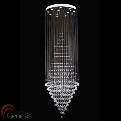 Lustre redondo para pé direito duplo e alto Lustres Gênesis loja online de Lustres e Iluminação Decorativa