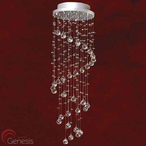 Plafon de Cristal Caracol com Cristais Mel, ideal para banheiros e quartos. Lustres Gênesis loja online de Lustres e Iluminação Decorativa