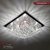 Lustre de cristal Zecor quadrado 50x50 iluminado, ideal para sala de jantar. Lustres Gênesis loja online de Lustres e Iluminação Decorativa