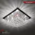Lustre de cristal Zecor quadrado 50x50 iluminado, ideal para sala de jantar. Lustres Gênesis loja online de Lustres e Iluminação Decorativa