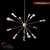 Lustre Átomo Sputnik dourado com 13 braços, ideal para salas de jantar e estar. Lustres Gênesis loja online de Lustres e Iluminação Decorativa