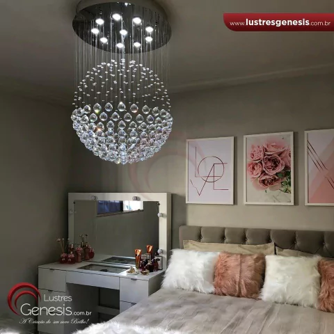 Lustre Esfera Bola para Sala de Jantar Lustres Gênesis loja online de Lustres e Iluminação Decorativa