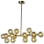 Lustre pendente dourado fosco com lâmpadas esféricas âmbar para sala de jantar. Lustres Gênesis loja online de Lustres e Iluminação Decorativa