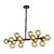 Lustre Pendente Dourado Fosco Grape Branco Leitoso para Sala de Jantar - ZR034-BZ-W - loja online