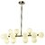 Lustre Pendente Dourado Fosco Grape Branco Leitoso para Sala de Jantar Lustres Gênesis loja online de Lustres e Iluminação Decorativa
