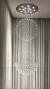 Lustre de Cristal Bola Dupla em ambiente com pé direito duplo Lustres Gênesis loja online de Lustres e Iluminação Decorativa