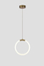 Luminária de teto pendente moderno LED integrado Tron, modelo Sindora DCD01253, com design circular e acabamento em metal dourado. DCD01253  Lustres Gênesis - o melhore site da Internet para comprar Lustre SINDORA