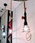 Luminária de teto pendente com cúpula preta aramada e corda, estilo moderno e industrial, para área gourmet. Lustres Gênesis loja online de Lustres e Iluminação Decorativa
