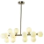 Lustre pendente dourado fosco com globos âmbar, modelo ZR036-BZ-AB, ideal para sala de jantar. Lustres Gênesis loja online de Lustres e Iluminação Decorativa