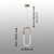Luminária de teto pendente moderno LED integrado Tron da Sindora, com design em formato oval e cabo ajustável, indicada para salas, lavabos, balcão e cabeceira de cama. DCD01253  Lustres Gênesis - o melhore site da Internet para comprar Lustre SINDORA