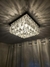 Lustre plafon de cristal Harion quadrado iluminando sala de jantar. Lustres Gêneiss loja online de Lustres e Iluminação Decorativa