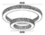 Lustre Pendente de Cristal Aliança Dupla 2 Anéis LED, modelo DCD00102 da Sindora, instalado em teto de sala de estar moderna.  O melhor site de lustre e Iluminação decorativa Lustres Gênesis lustre pé direito duplo 3m