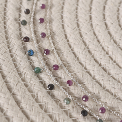 COLLAR ESTER VERDE Y CELESTE - comprar online