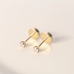 ABRIDOR ORO 18Kts mini cubic engarzado con grifas en internet