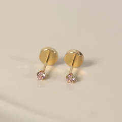 ABRIDOR ORO 18Kts mini cubic engarzado con grifas - comprar online