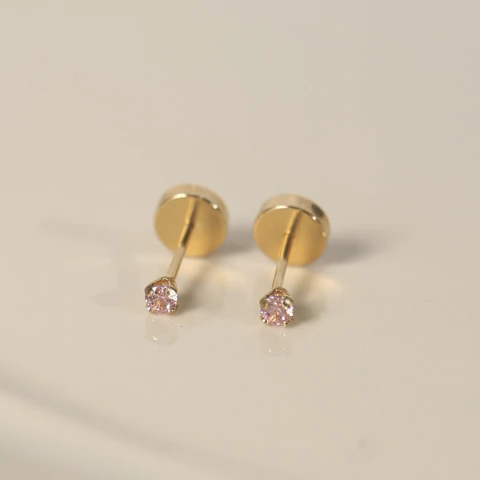 ABRIDOR ORO 18Kts mini cubic engarzado con grifas - comprar online