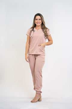 Pijama Cirúrgico Feminino Alfa Rosê