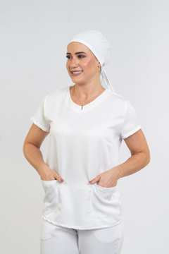Pijama Cirúrgico Feminino Alfa Branco - comprar online