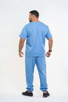 Pijama Cirúrgico Masculino Alfa Azul Real - comprar online