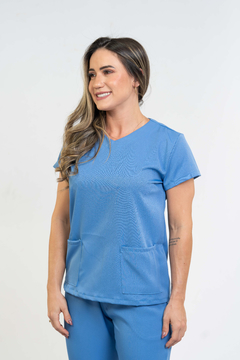Pijama Cirúrgico Feminino Alfa Azul Real - comprar online