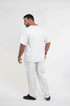 Pijama Cirúrgico Masculino Alfa Branco na internet