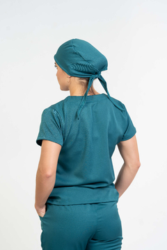 Pijama Cirúrgico Feminino Alfa Verde Petróleo - VESTCIA