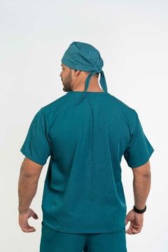 Pijama Cirúrgico Masculino Alfa Verde Petróleo