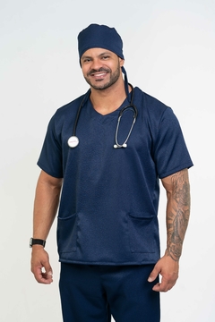 Pijama Cirúrgico Masculino Alfa Marinho - comprar online