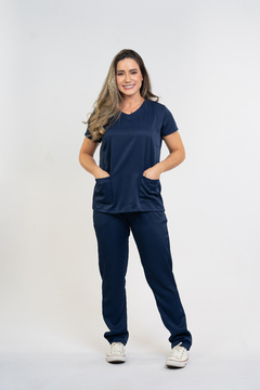 Pijama Cirúrgico Feminino Alfa Marinho