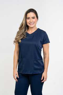 Pijama Cirúrgico Feminino Alfa Marinho - comprar online