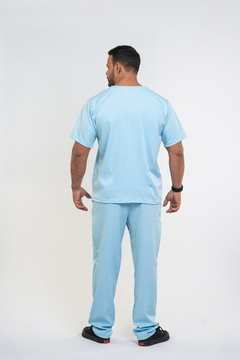 Pijama Cirúrgico Masculino Alfa Azul Claro - VESTCIA