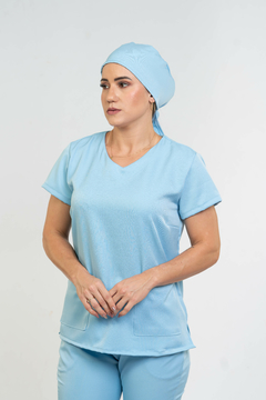 Pijama Cirúrgico Feminino Alfa Azul Claro na internet