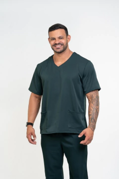 Pijama Cirúrgico Masculino Alfa Verde Escuro - comprar online