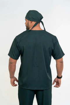 Pijama Cirúrgico Masculino Alfa Verde Escuro na internet