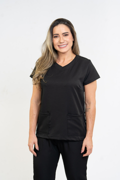 Pijama Cirúrgico Feminino Alfa Preto - comprar online